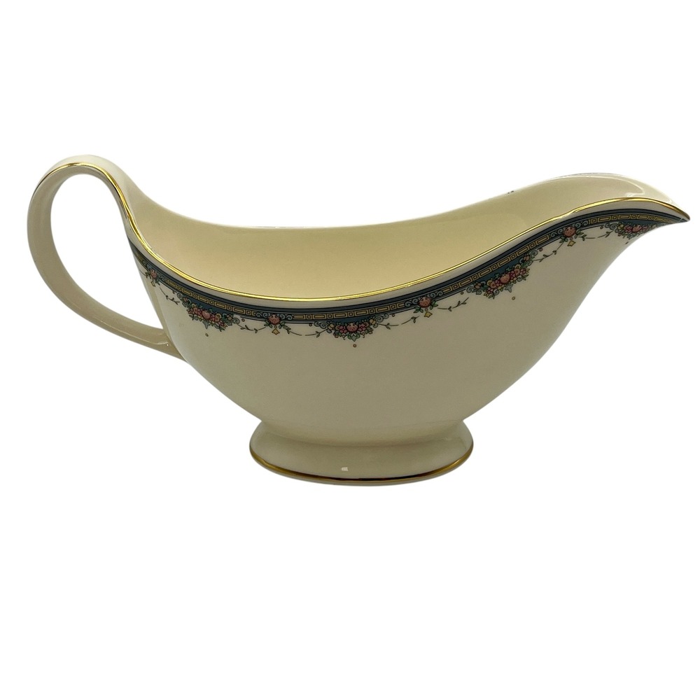 Royal Doulton Albany Gravy Boat English Fine‎ Bone China Floral Gold Trim 1986
